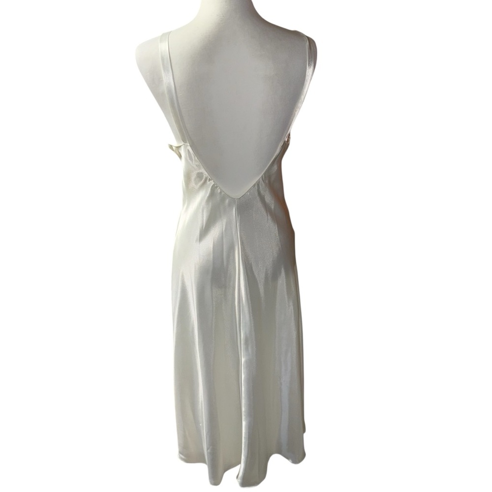 Vintage Dentelle robe and slip dress nightgown set 2 pc sheer lace bridal S/M - Picture 13 of 16